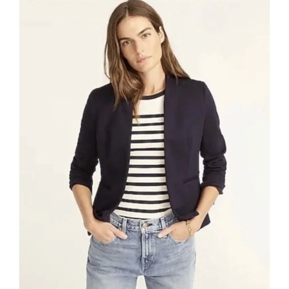 NWT J.Crew Going-Out Blazer Stretch Twill Women's Plus 20 Black Jacket